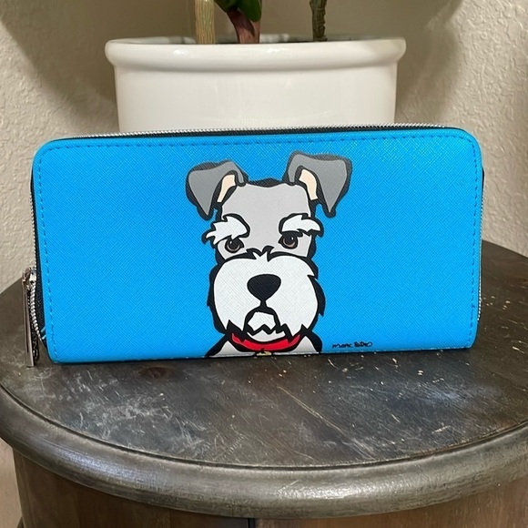 Marc Tetro Scotty Schnauzer blue wallet - Picture 1 of 9